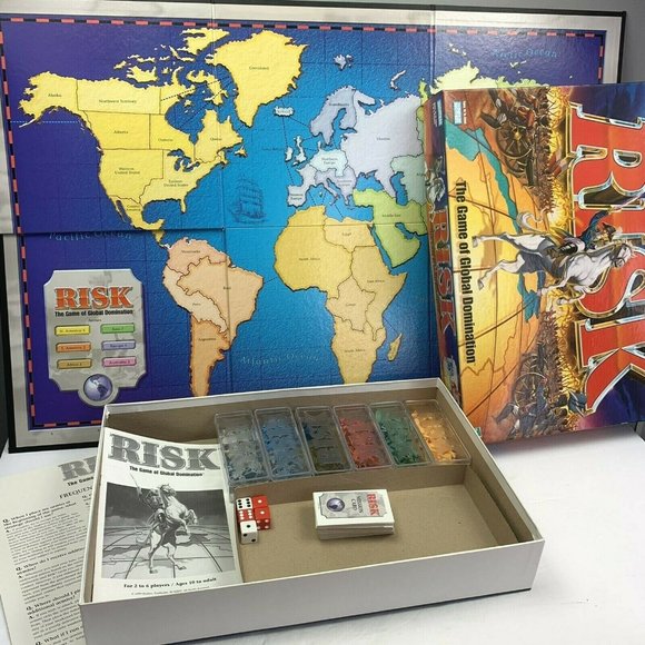 Risk Board Game Vintage 1999 Include Miniature Army Horse Cannon People Complete - Picture 1 of 9